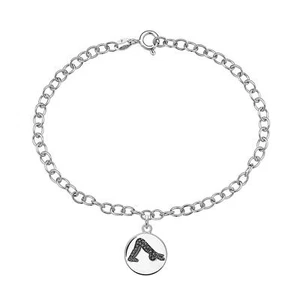 0,18ct Diamant Yoga Gliederkette Armband 925 Sterling Silber - Bild 1 von 3