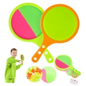 Toss Catch Ball Toy Set: Outdoor Games for Kids with 2 Paddles 2 Balls Orange1 - Picture 1 of 7