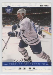 2002-03 ITG Be A Player Memorabilia Sapphire /100 Shayne Corson #120