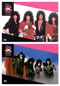 KISS 2 CARD SET ProSet SuperStars MusiCards 1991 USA 1st Ed. 34Yrs! RARE - Foto 1 di 5