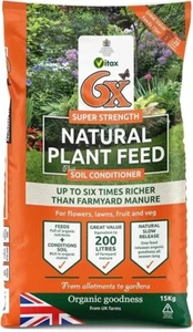 6X Natural Fibrous Chicken Fertiliser – 15kg for Plants, Lawns & Vegetables - Picture 1 of 5