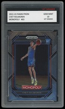 CHET HOLMGREN 2022-23 PANINI PRIZM MONOPOLY 1ST GRADED 10 ROOKIE CARD RC THUNDER