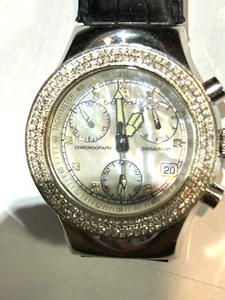 CHASE DURER LADYHAWKE MOP DIAMOND DIAL AND DIAMOND BEZEL 200.MM WOMEN'S WATCH - Picture 1 of 5