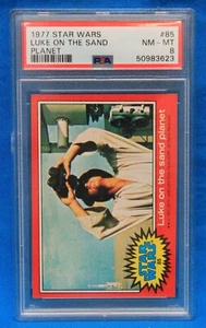 1977 TOPPS STAR WARS # 85 Luke on the Sand Planet PSA 8 NM-MT # 50983623 - Picture 1 of 2