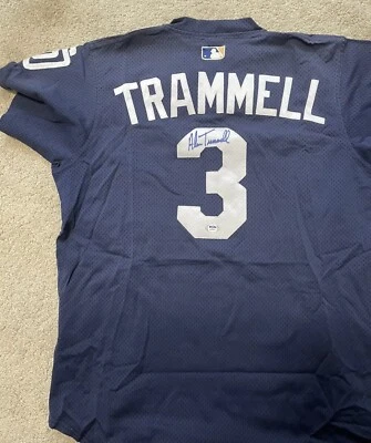 Alan Trammell Signed Jersey PSA/DNA Certified Autograph Very Rare Padres Auto - Image 1 of 4