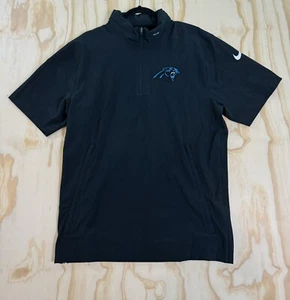 Nike Carolina Panthers Camicia Giacca Media Dri-Fit Team Edizione Sideline 1/2 Zip - Foto 1 di 15