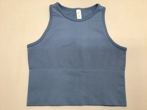Fornia Sleeveless Cropped Tank Top, Teen Girl's Size L/XL,  Blue - Picture 1 of 6