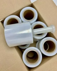 Mini Stretch Verpackungsfolie mit Griff 5" x 1000' Rolle - 80 Stärke dick 1 Pack - Bild 1 von 3