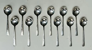 LOT OF 12 c1938 REVELATION SILVER PLATE 7" GUMBO SOUP 🥣 SPOONS~REALLY NICE!! - Picture 1 of 5