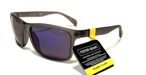 NUEVO Gafas de sol Foster Grant para hombre POLARIZADAS gris humo cuadrado azul espejado - Imagen 1 de 9