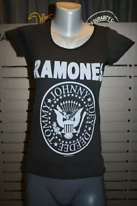 Amplified Ladies T-Shirt RAMONES Logo Shirt nuevo charocal Mujer - Imagen 1 de 6