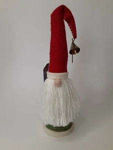 NWT Handmade Wool Felt Santa Gnome 11" Christmas Tree Topper Standing Figurine - Picture 1 of 5