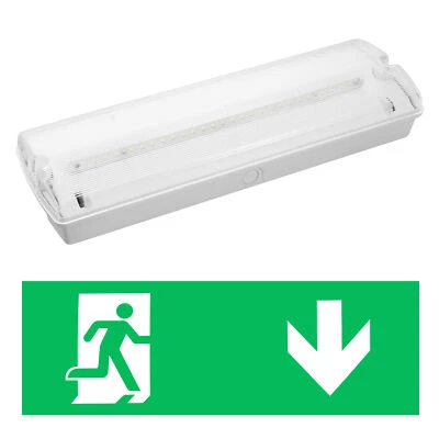 COSHALL Notbeleuchtung Schild LED Fluchtwegleuchte Notleuchte Notausgang 350x110x55mm