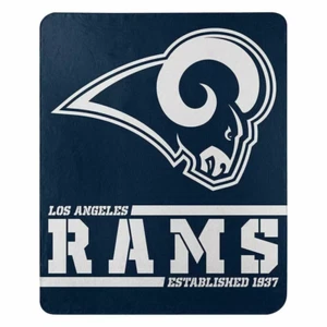 NFL Los Angeles Rams Split Wide Design Throw Plush Blanket 50" x 60" - Picture 1 of 1