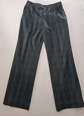 Etcetera платье брюки женщин размер 6 серый клетку эластичной плоский передний прямой карман - Изображение 1 из 4