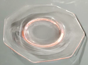 1 Pink Depression Glass Octagonal Plate 7 1/4" - Picture 1 of 5