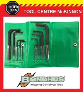 BONDHUS 00008 10pce A/F SHORT & LONG HEX ALLEN KEY SET IN WALLET - Picture 1 of 3