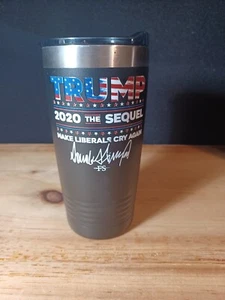 COLLECTIBLE TRUMP 2020 THE SEQUEL STEEL INSULATED 16 OZ CUP - Picture 1 of 8