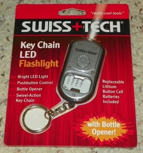 Swiss Tech - LED Flashlight / Bottle Opener 2-in-1 - Key Ring / Key Chain - Picture 1 of 2
