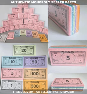 Official Monopoly Money Replacement Set – Sealed Pack | 7-Denomination Notes - Picture 1 of 8