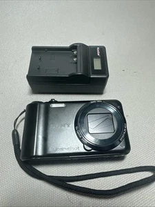 Sony Cyber-Shot DSC-H55 Digital Camera Black - Picture 1 of 12