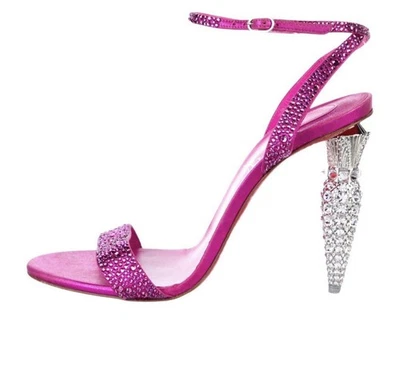 Sandalias de salón Christian Louboutin Lipstrass rosa 100 Swarovski edición limitada 38 Foto 1 de 4