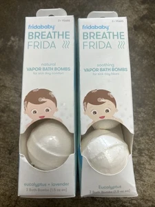 DOS 3-Pks Frida Baby Breathe Frida Calmante Vapor Baño Bombas Eucalipto + Lavanda - Imagen 1 de 2