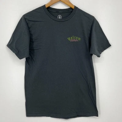 Volcom T-Shirt Men's Size M Black Stone Double Sided Logo Short Sleeve - Image 1 of 4