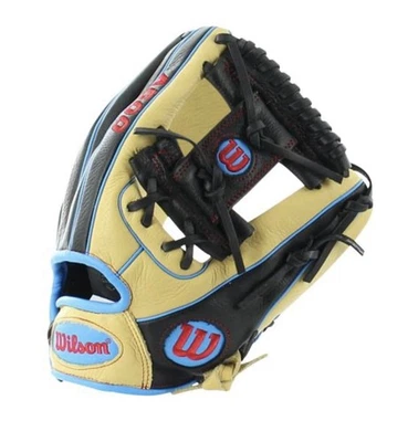 Wilson A500 11.5” Utility Youth Baseball Glove A05RB18115 Left Throw Black & Tan - Image 1 of 4