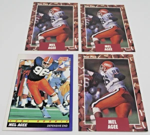 Mel Agee Indianapolis COLTS 1991 LOT of 4 NFL Football Cards including ROOKIE - Picture 1 of 4