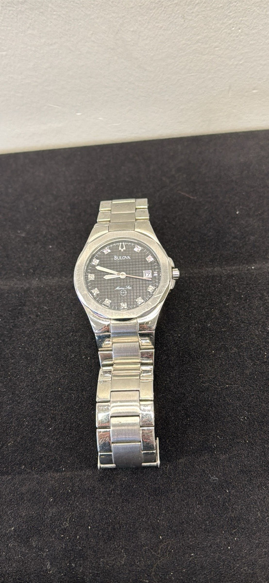 Bulova Diamond Stainless Steel Silver Band Wristwatches for Bulova Diamond Stainless Steel Silver Band Wristwatches for