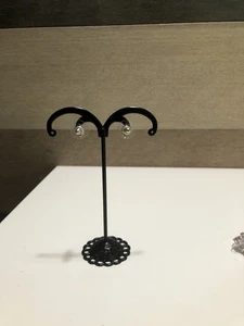 Aretes de cristal de corte marqués con detalles dorados - Imagen 1 de 6