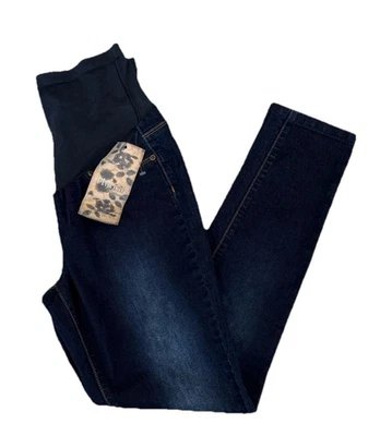 Hybrid & Company Maternity Jeans Size Small S Skinny Dark Wash Full Panel *T5 - Image 1 of 4
