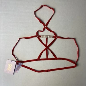 Arnés corporal Savage X Fenty Lingerie de Rihanna Bite Me talla única (XS-XL) rojo nuevo con etiquetas - Imagen 1 de 6