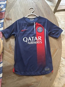 NIKE Dri Fit FC Paris Saint-Germain Qatar Airways Soccer Jersey youth Small - Picture 1 of 5