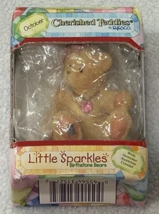 Cherished Teddies Little Sparkles October Bear 1996 || NUEVO - Imagen 1 de 5
