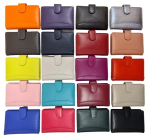 Neu Unisex Weich Premium Hochwertig Leder Kreditkartenetui Geldbörse RFID Sicher - Bild 1 von 283