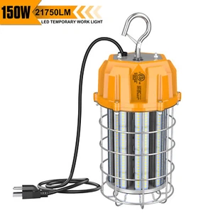 150W Temporary Work Light 5000K Hanging Construction Light for Job Site Workshop - Picture 1 of 19