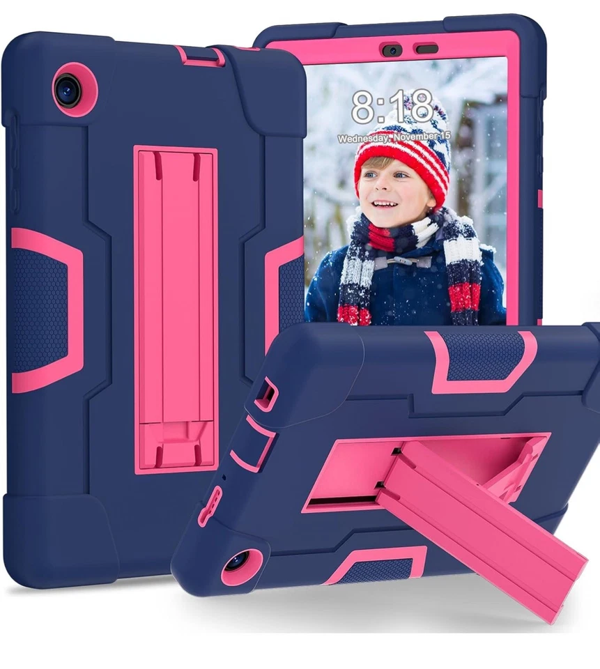 Hard Case for Samsung Galaxy Tab A9 2023 (8.7 inch), Heavy Duty Kick Stand Pink - Image 1 of 4