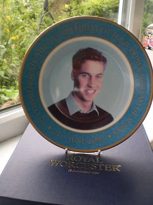 Royal Worcester Prince William 21st Birthday Plate Boxed Limited Edition British - Image 1 of 4