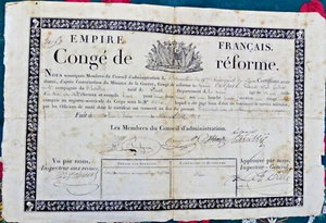 ITALIE 1808 GENERAL Pille Congé de reforme d'un soldat au 9e de ligne - Picture 1 of 2