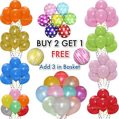 Balloons Latex Helium 1-50 Pcs BALLONS Helium BALLOONS Quality Party Birthday UK • 2.75$