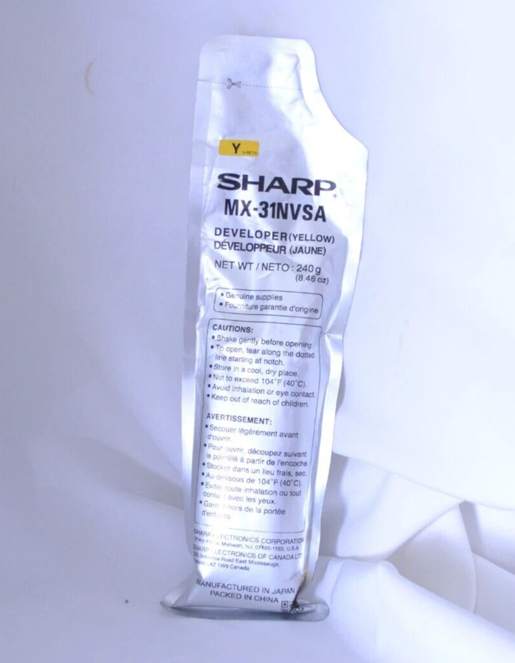 *NEW* GENUINE SHARP MX-31NV-SA DEVELOPER ( 1 - YELLOW ) - Image 1 of 1