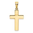 14K Yellow Gold Cross Crucifix Necklace Charm Pendant