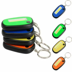 Pocket Mini COB LED Key Chain Flashlight Keyring Torch Portable Batt Included - Bild 1 von 12
