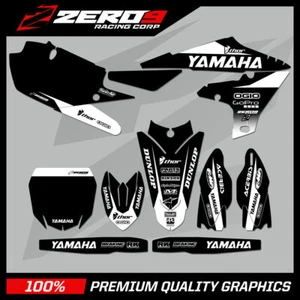 KIT DE GRÁFICOS YAMAHA MOTOCROSS CALCOMANÍAS MX: YZ YZF 65 85 125 250 450 BLOQUE NEGRO/WHI - Imagen 1 de 1