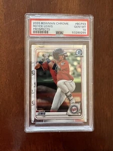 ROYCE LEWIS 2020 BOWMAN CHROME PROSPECTS #BCP93 PSA 10 GEM MINT POP 9 - Picture 1 of 3