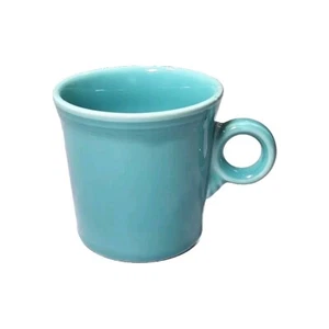 Taza de café turquesa Fiestaware Homer Laughlin EE. UU. con mango de anillo - Imagen 1 de 12