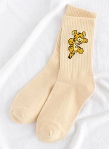 Tigger Socks Beige~Winnie Pooh~Womens Girls - Picture 1 of 3