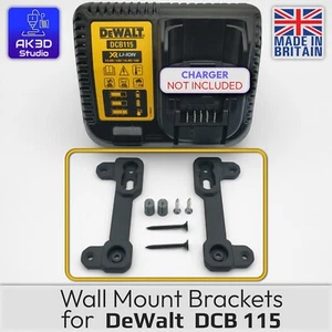 Cargador de batería DeWalt DCB115 XR 4A soportes de montaje en pared para taller garaje furgoneta - Imagen 1 de 7